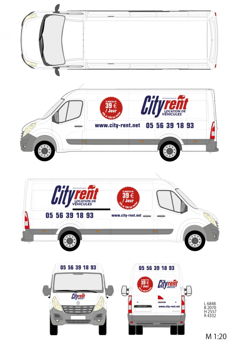 graphiste bordeaux marquage véhicule city rent