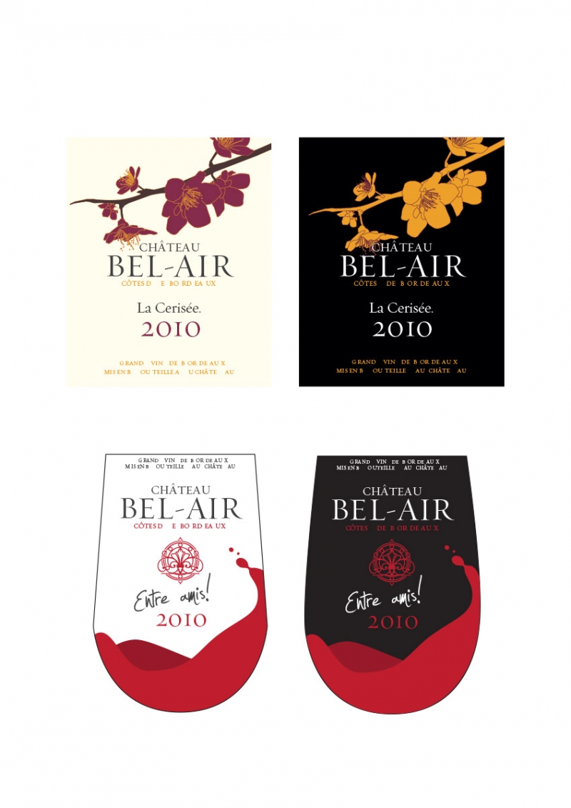graphiste bordeaux illustration étiquette bouteille de vin